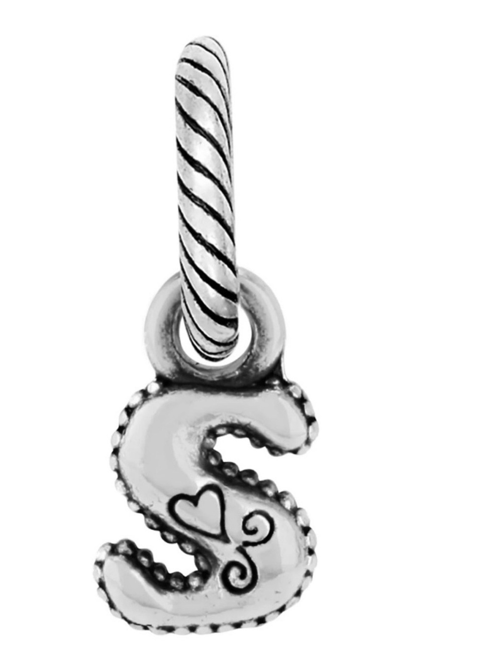 BRIGHTON Letter S Silver Pendant/Charm